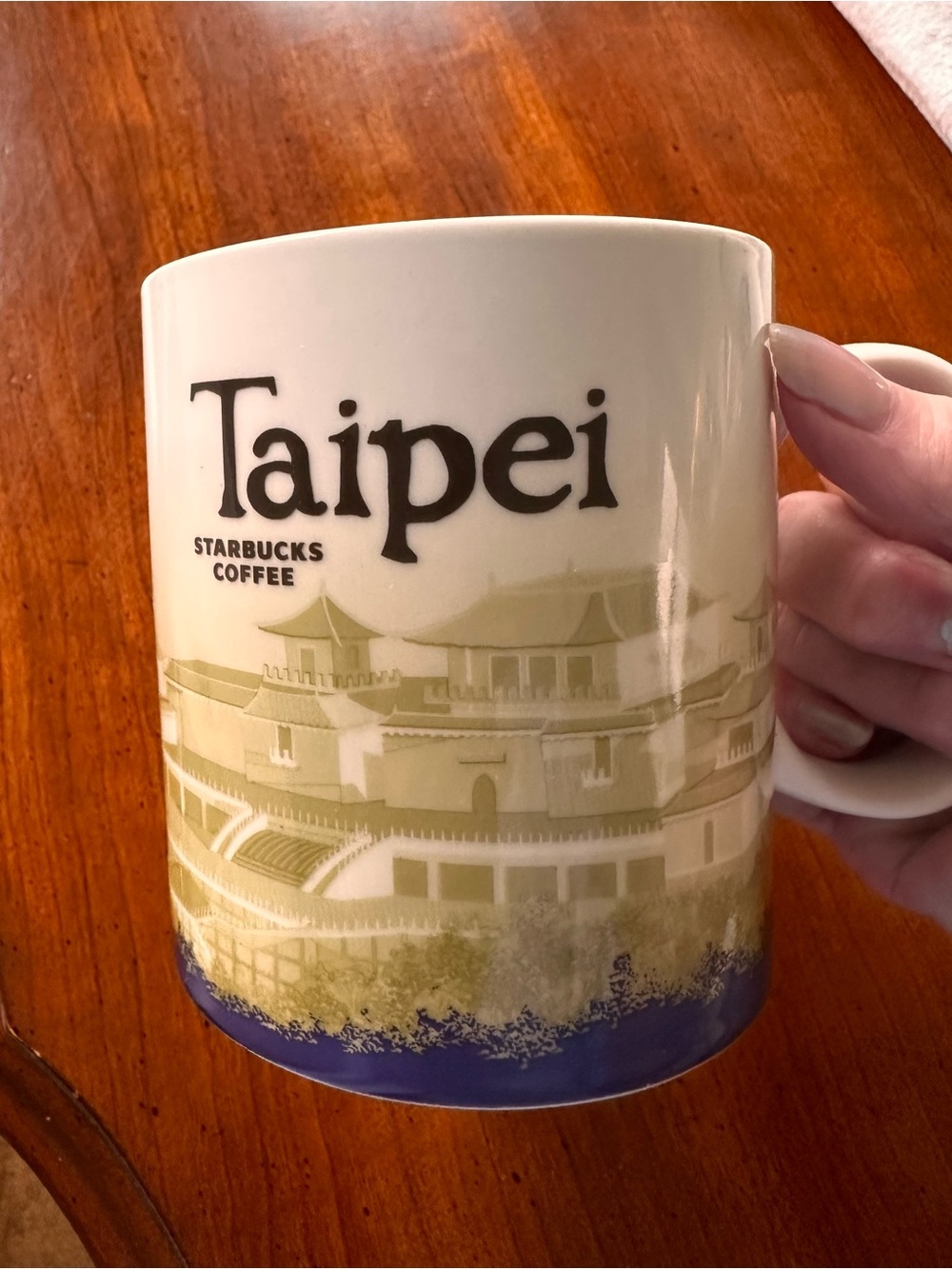 Starbucks Taipei Ceramic Mug - White, Violet Cream